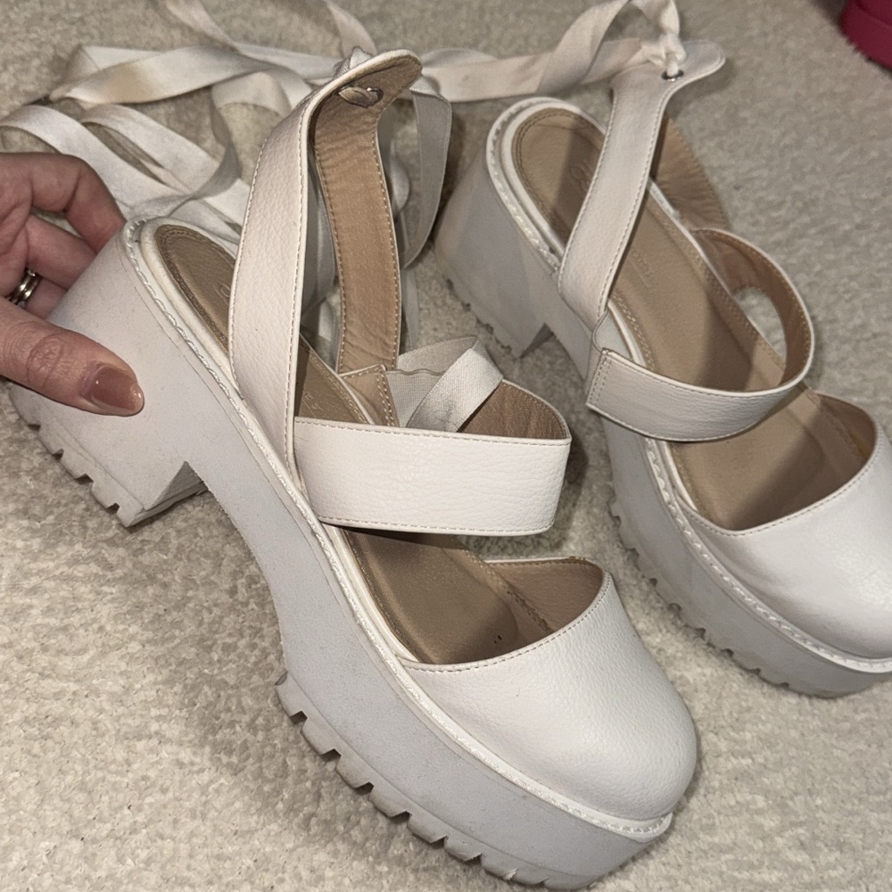 ASOS White Platform Shoes